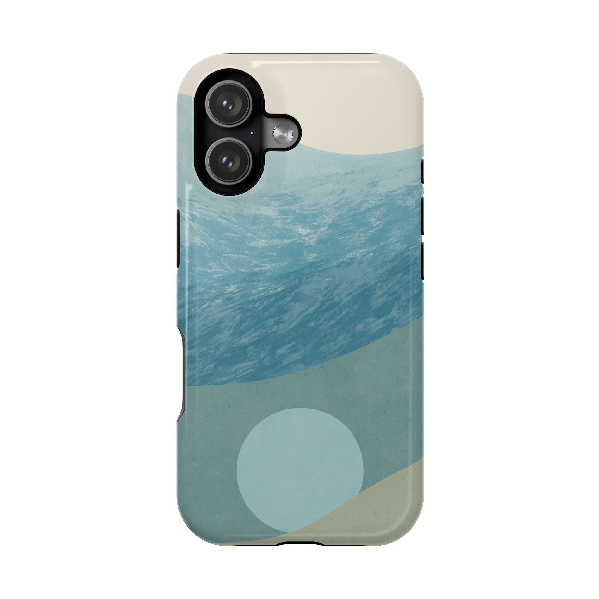 “Calm Over Chaos” Abstract Ocean Wave iPhone Case | MagSafe Compatible  Shamo's iPhone 17 Pro Max / Glossy