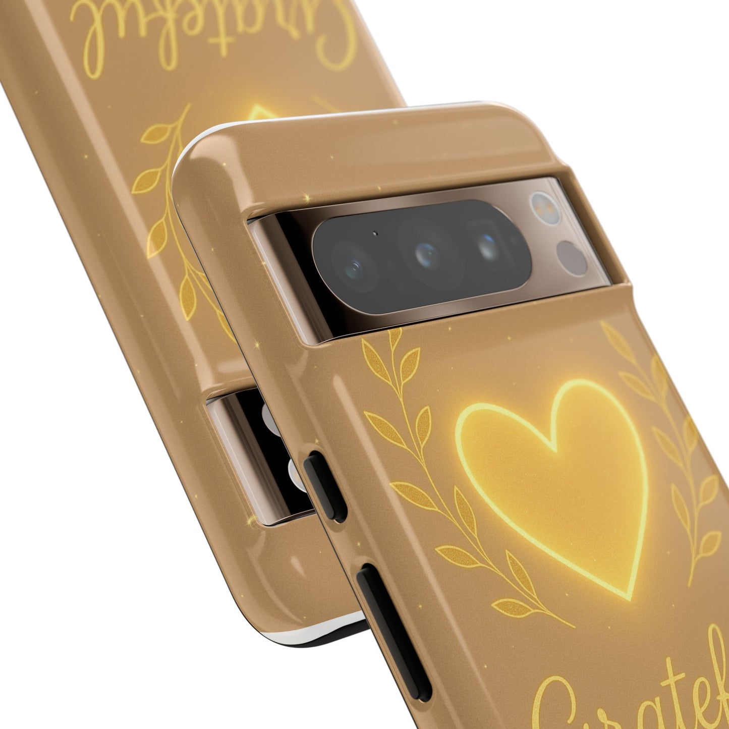 Grateful Heart iPhone Case — Warm Neon Heart