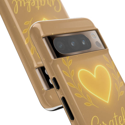Grateful Heart iPhone Case — Warm Neon Heart