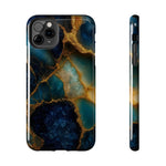 Blue Gold Agate Tough Phone Case Marble Stone Design  Shamo's iPhone 11 Pro Max