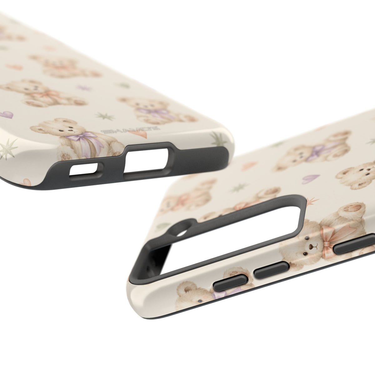 Cute Pastel Bear Impact Phone Case | Heart & Star Kawaii Pattern