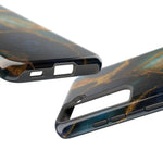 Blue Gold Agate Tough Phone Case Marble Stone Design  Shamo's