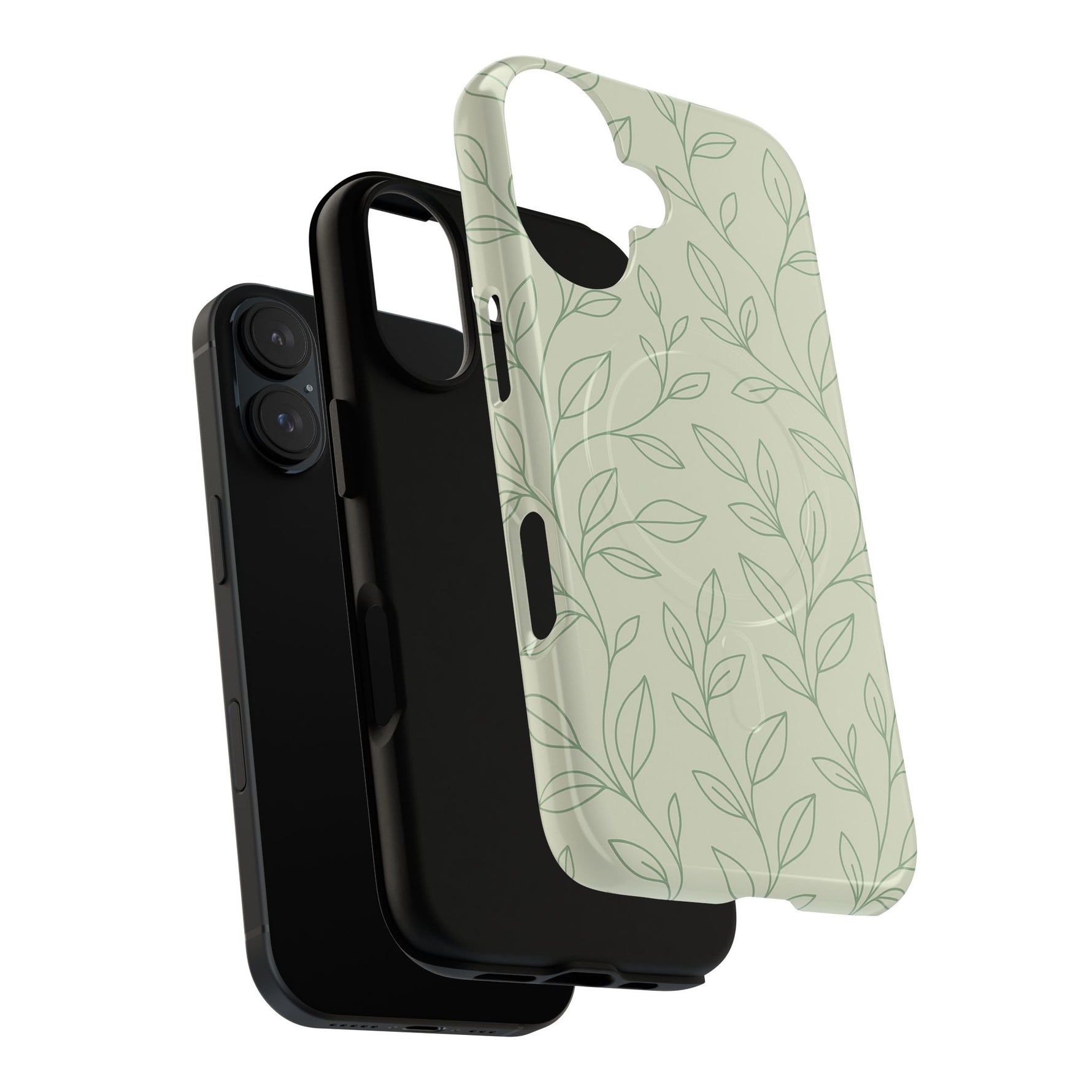 Sage Botanical Leaves Floral iPhone Case | MagSafe - Shamo's