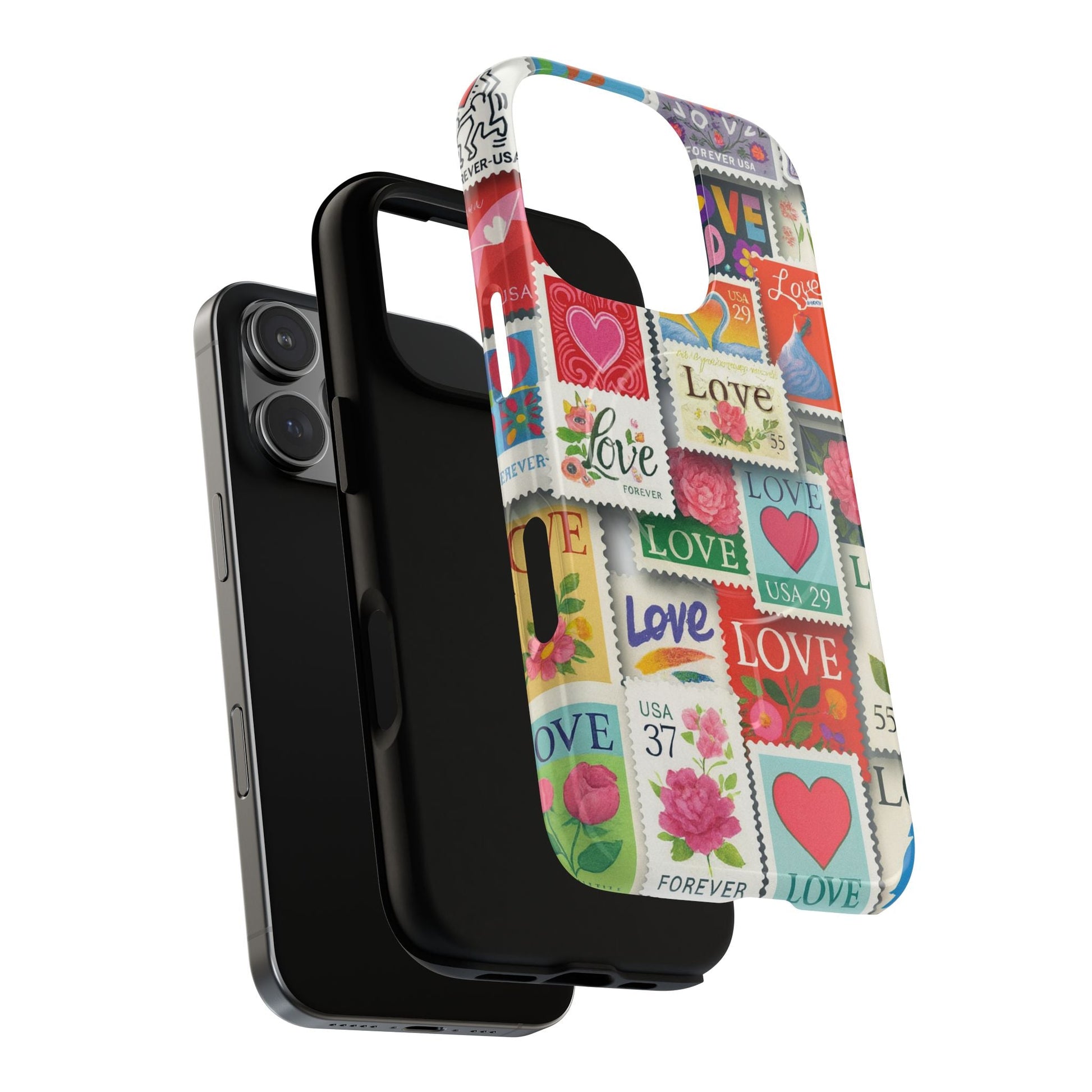 Vintage Romantic Love Stamp iPhone Case | Tough Protection + MagSafe  Shamo's