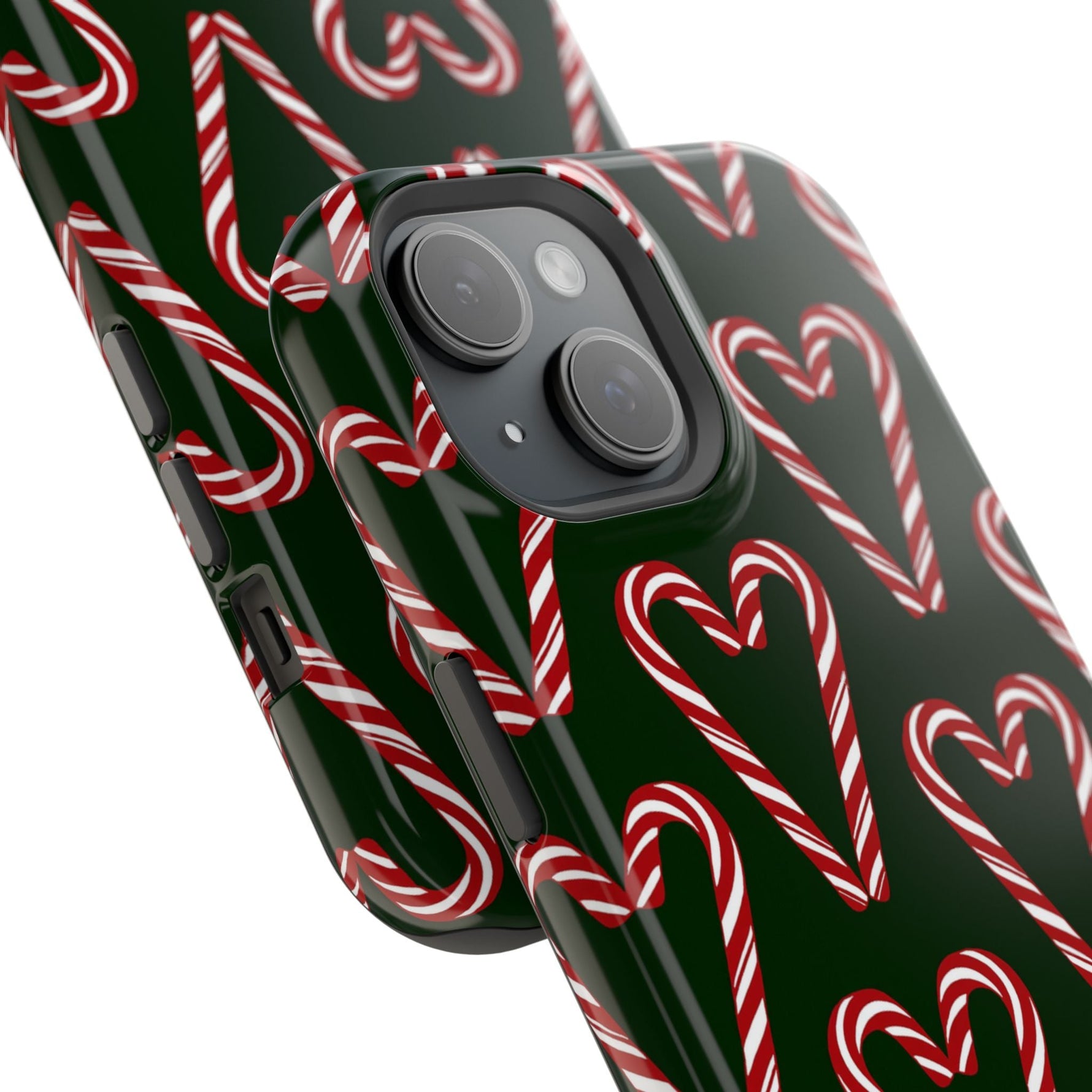 Candy Cane Heart MagSafe Impact-Resistant iPhone Case  Shamo's