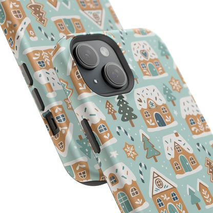 Winter Gingerbread Village Holiday Theme iPhone Case with MagSafe compatibility  Shamo's