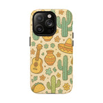 Mexico Hand-Drawn Cactus Pattern iPhone Case – Cute Desert Guitar & Sombrero Design | with MagSafe  Shamo's iPhone 14 Pro / Matte