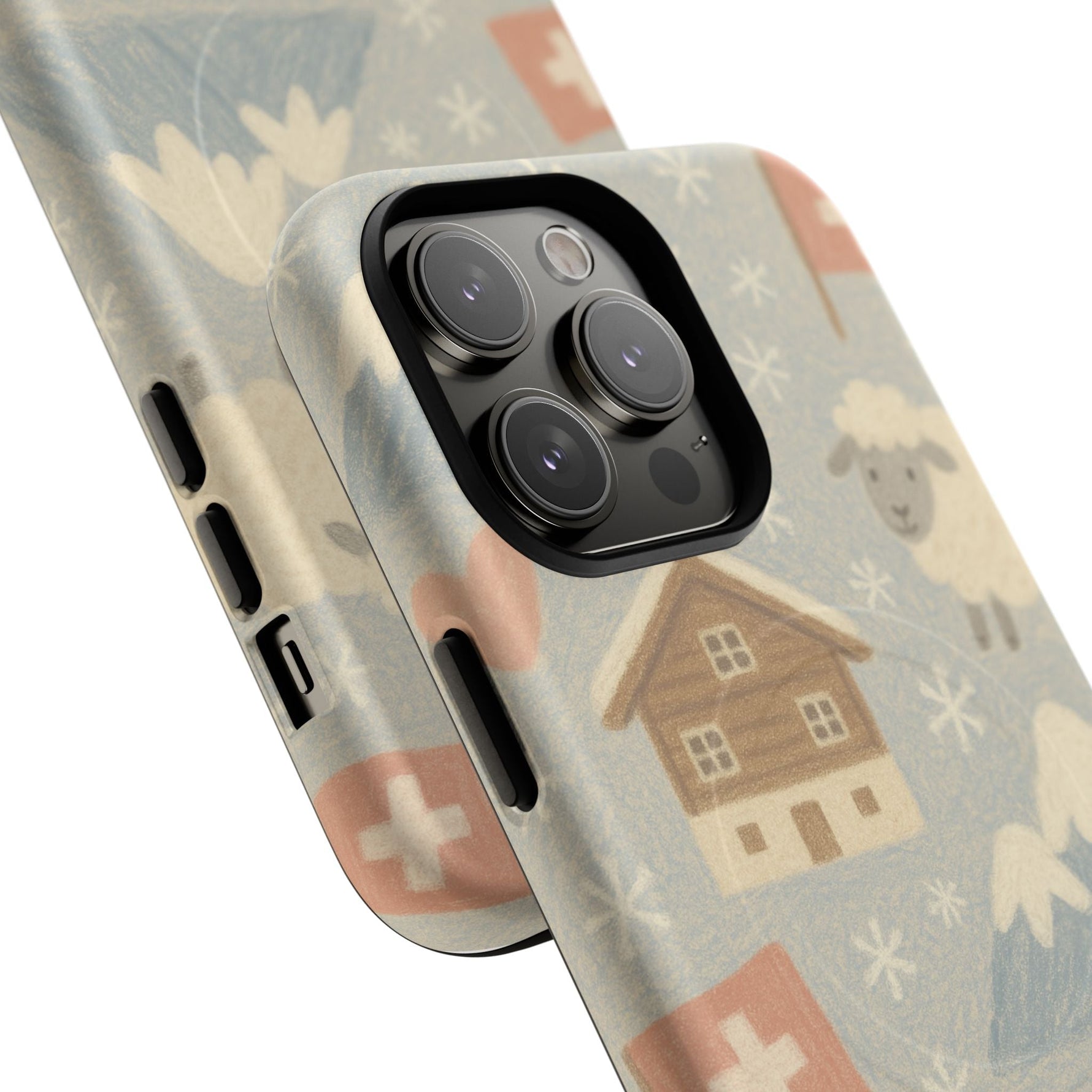 Swiss Chalet Sheep Pattern Tough MagSafe iPhone Case  Shamo's