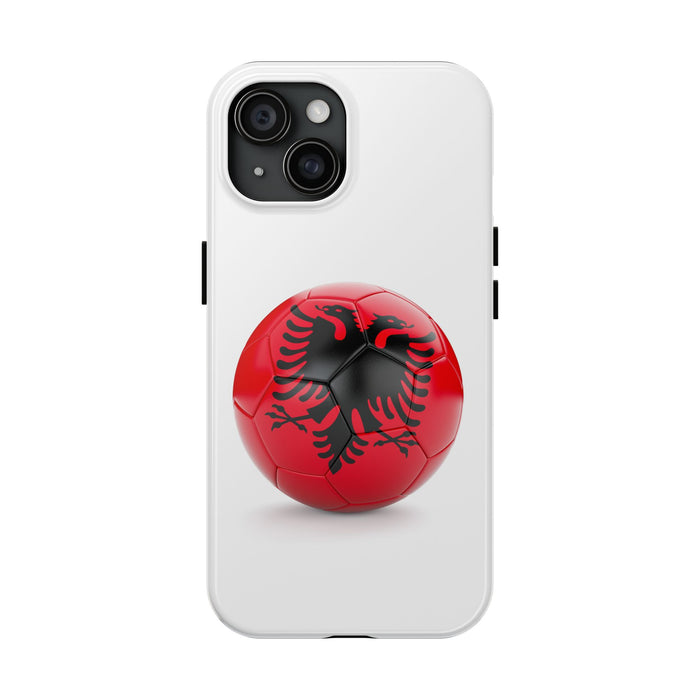 Tough Phone Cases with Albanian soccer flag