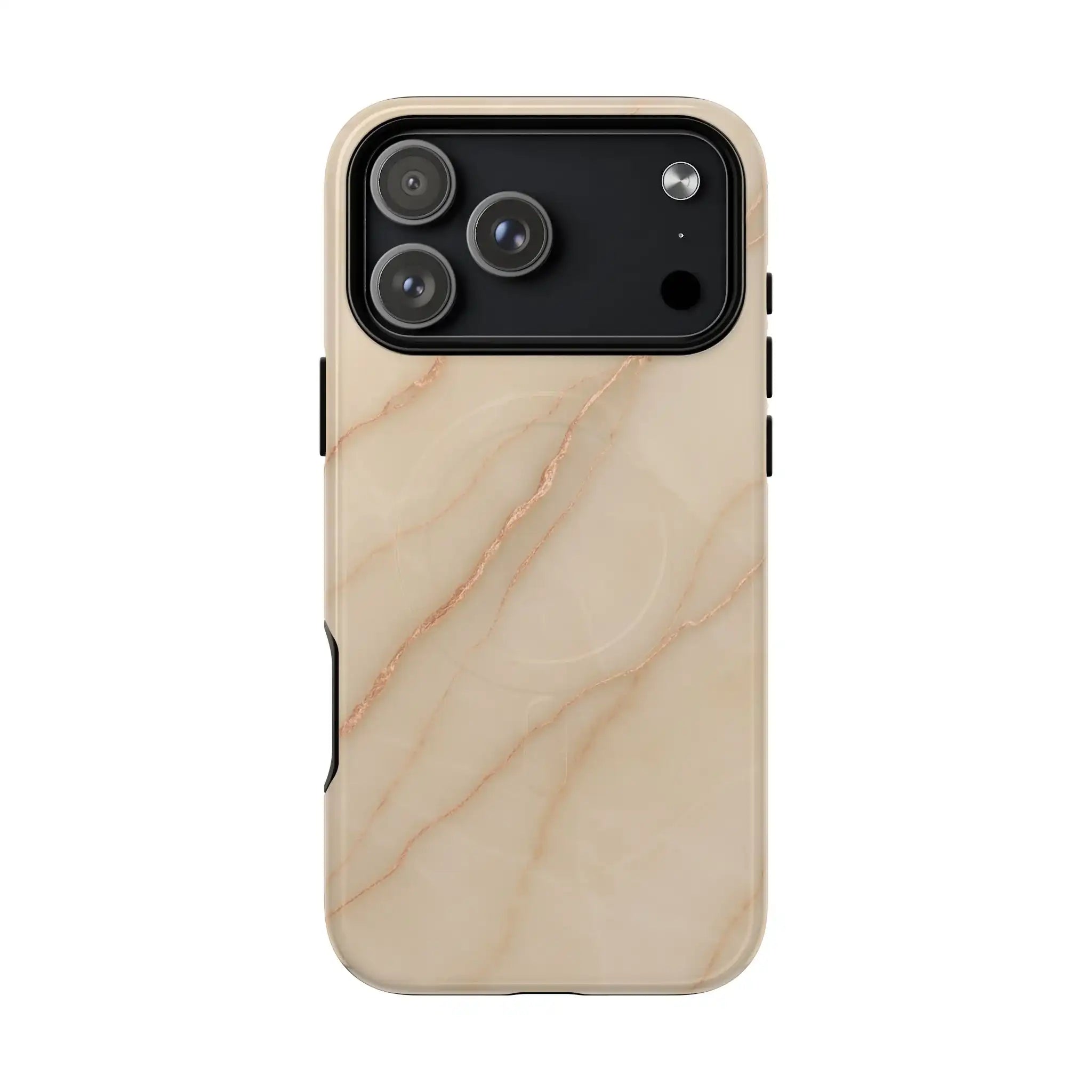 Luxury Series Marble Beige iPhone Case compatible with MagSafe - Shamo's