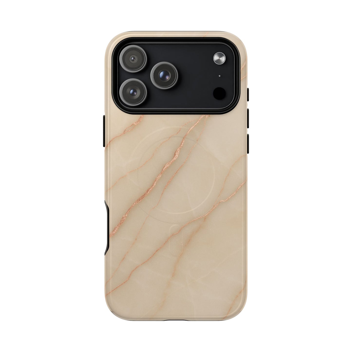 Luxury Series Marble Beige iPhone Case compatible with MagSafe - Shamo's
