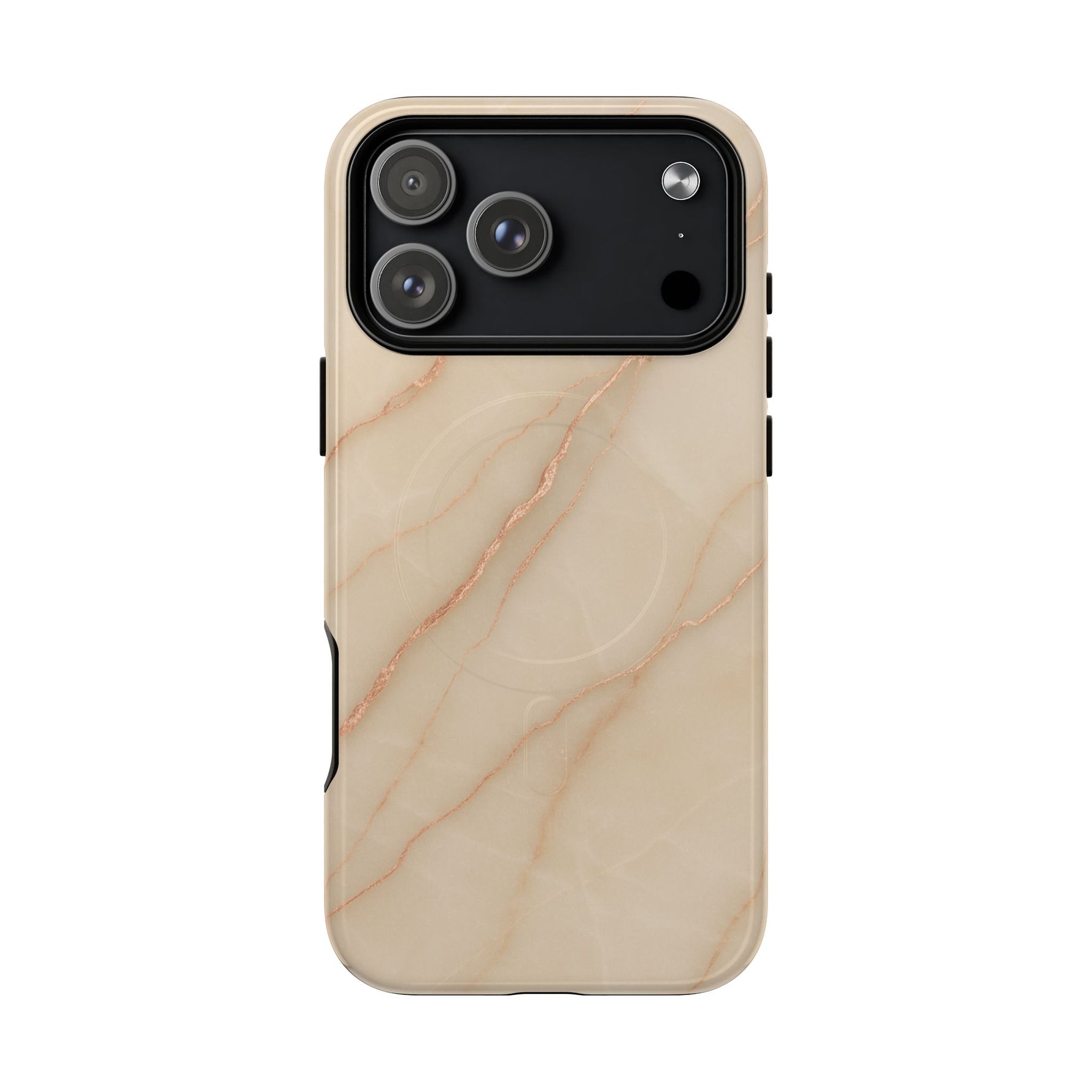 Luxury Series Marble Beige iPhone Case compatible with MagSafe - Shamo's