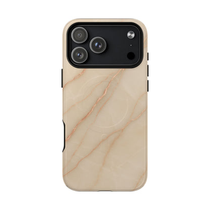 Luxury Series Marble Beige iPhone Case compatible with MagSafe - Shamo's