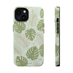 Tropical Monstera Phone Case, Impact-Resistant Magnetic iPhone Cover with MagSafe Compatibility