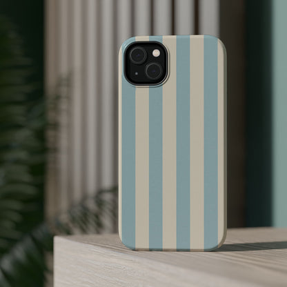 Blue Strips Pattern iPhone Case Compatible with MagSafe