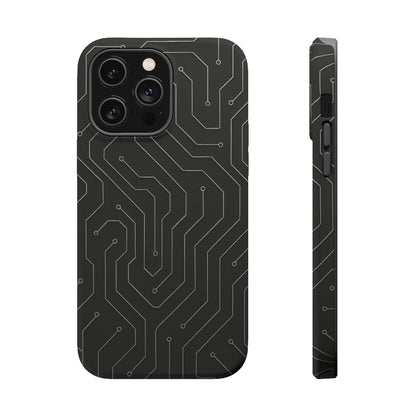 Black Circuit Board Design iPhone Case | MagSafe  Shamo's iPhone 14 Pro Max / Matte