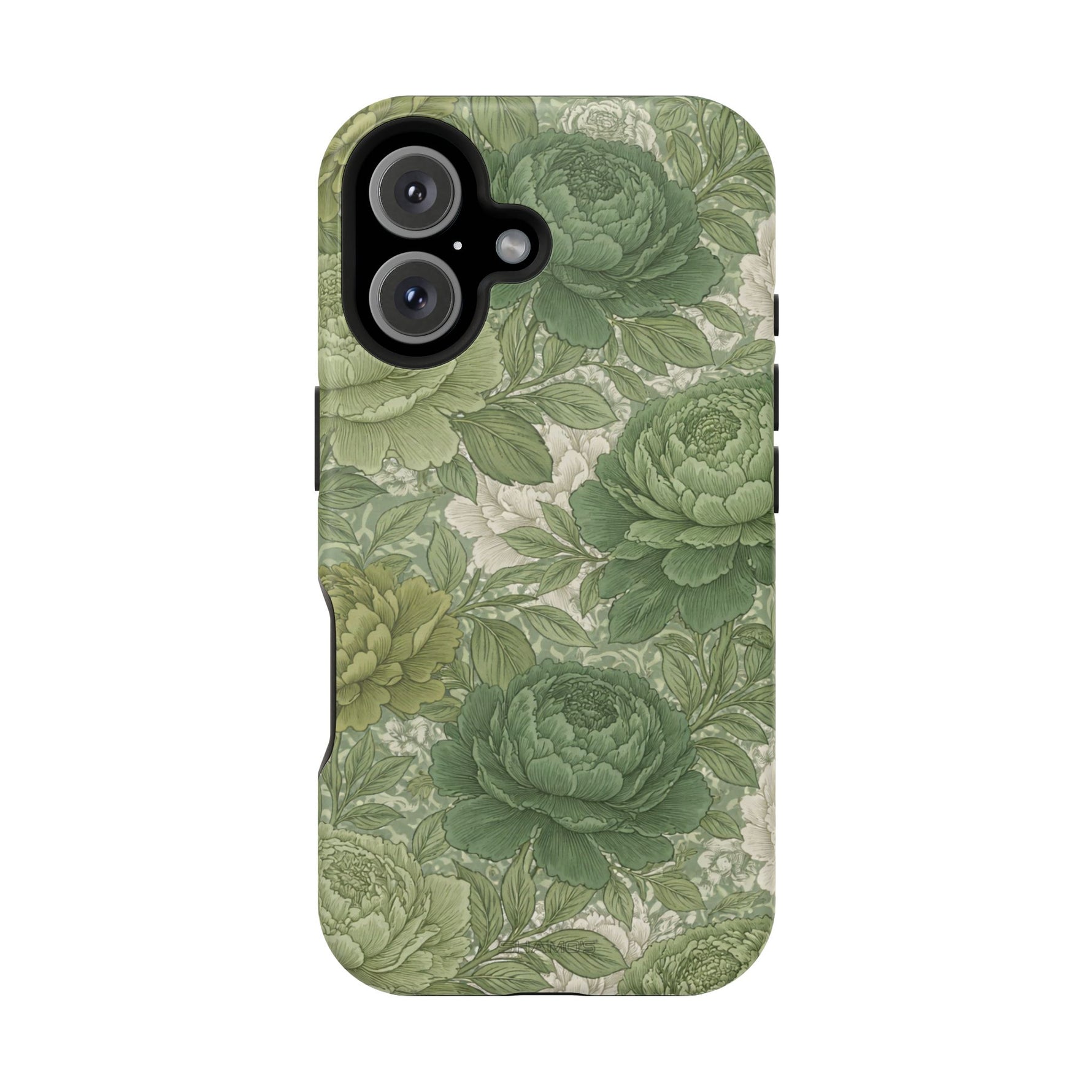 Green Succulent Floral Magnetic Impact-Resistant iPhone Case, MagSafe Compatible - iPhone 16 / Matte - Shamo's