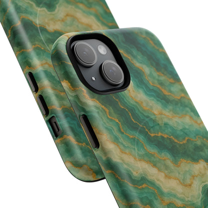 Green Marble iPhone Case with MagSafe - Shamo's