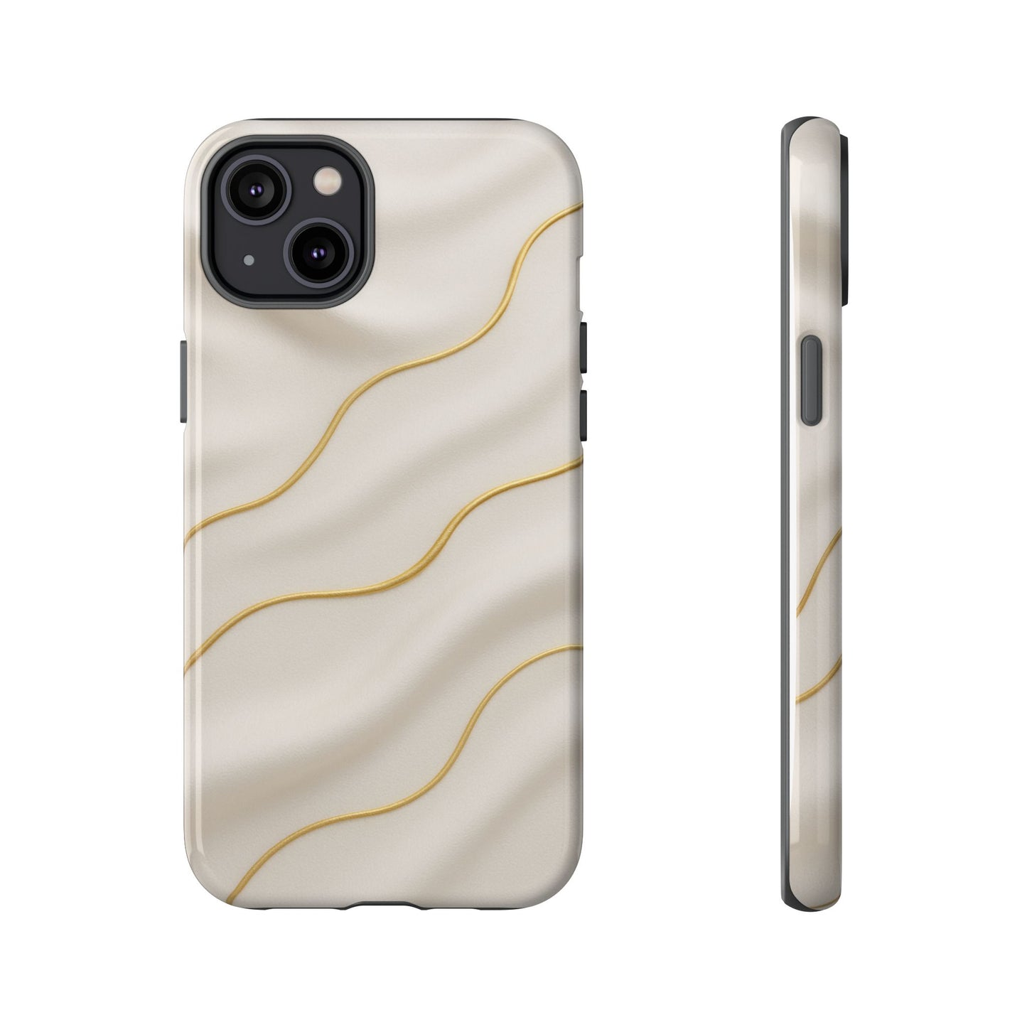 Elegant Gold Wave Tough iPhone Case - Shamo's