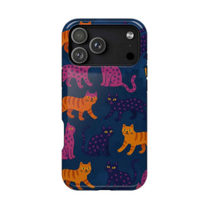 Colorful Cat Phone Case - MagSafe Impact-Resistant