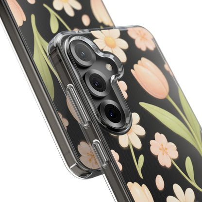 Floral Impact-Resistant Clear iPhone Case