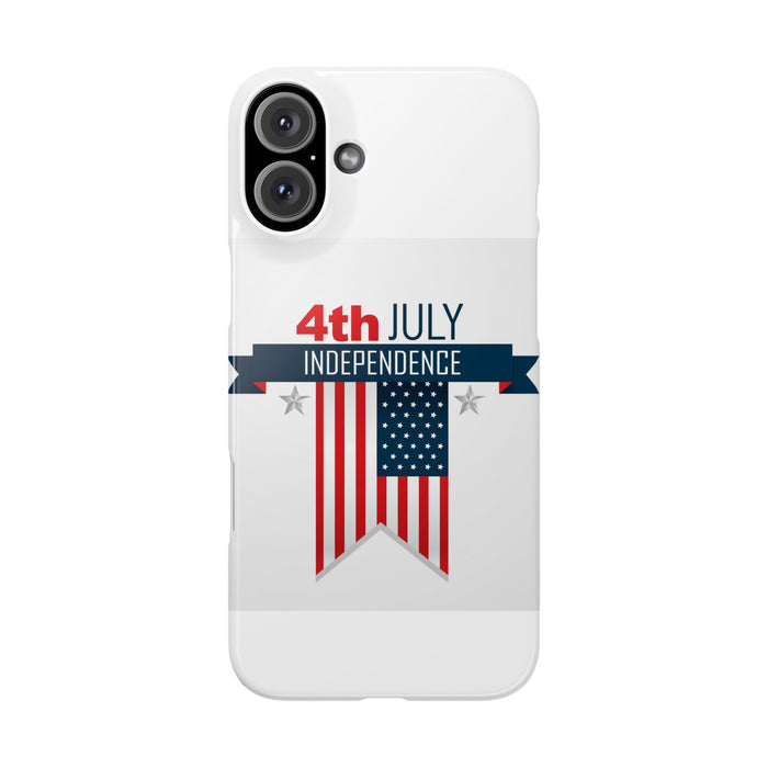 Slim Phone Cases with 4th of July writitng