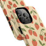 Strawberry Cherry Fruit Pattern iPhone Case | MagSafe Compatible - Shamo's