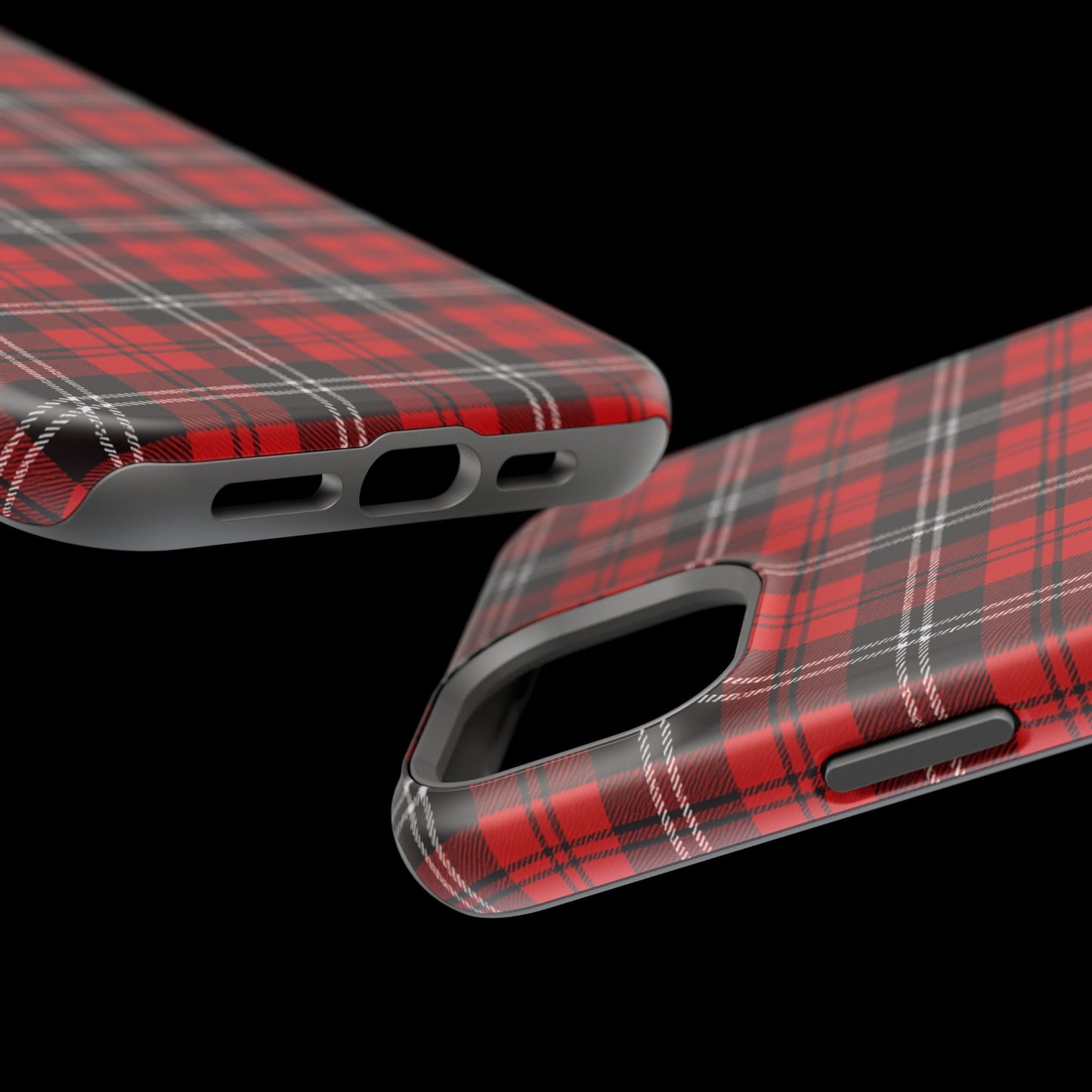 Red Tartan Plaid Impact-Resistant iPhone Case | MagSafe compatibility  Shamo's