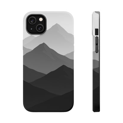 Monochrome Mountain Design iPhone Case | MagSafe  Shamo's iPhone 14 Plus / Matte