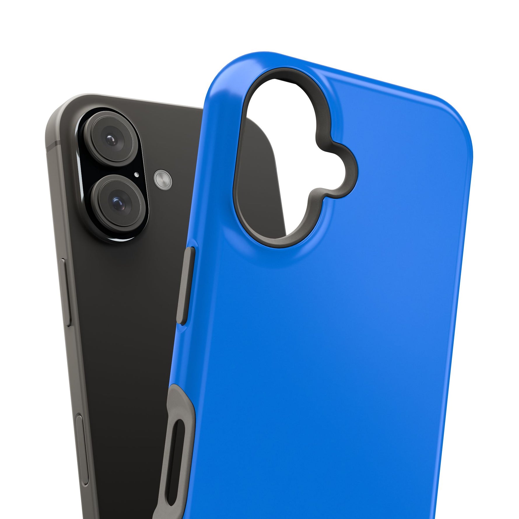 Cobalt Pop Blue Solid Color Impact-Resistant iPhone Case | Slim Shockproof MagSafe-Compatible