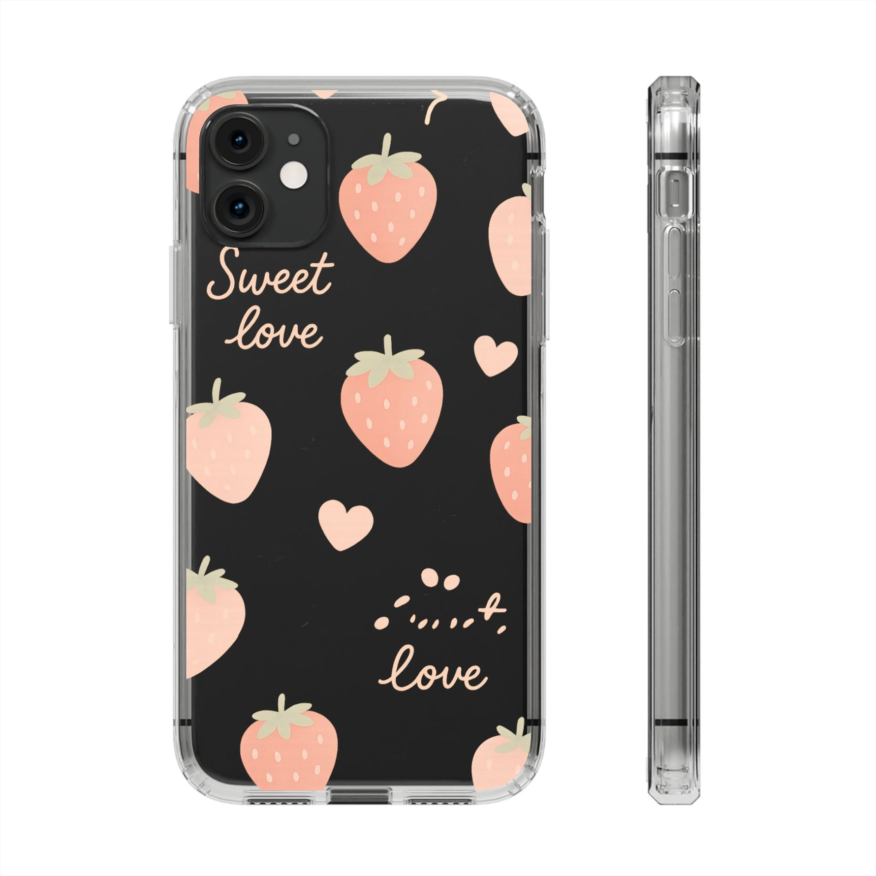 Sweet Love Strawberry Clear iPhone Case | MagSafe - Shamo's