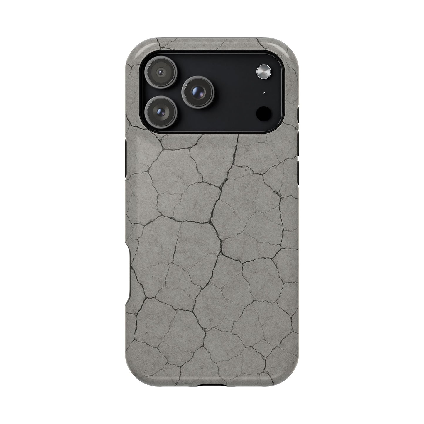 Cracked Concrete Texture iPhone Case with MagSafe compatibility  Shamo's iPhone 17 Pro Max / Glossy