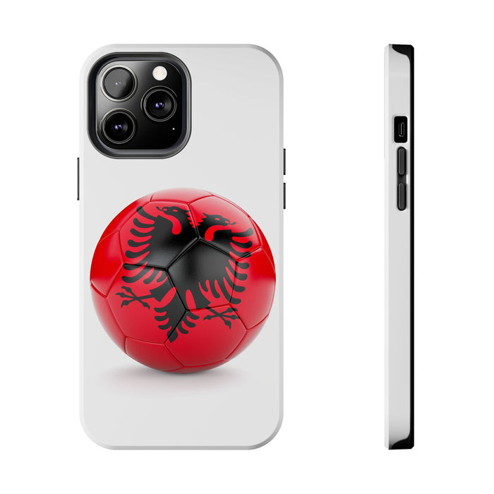 Tough Phone Cases with Albanian soccer flag