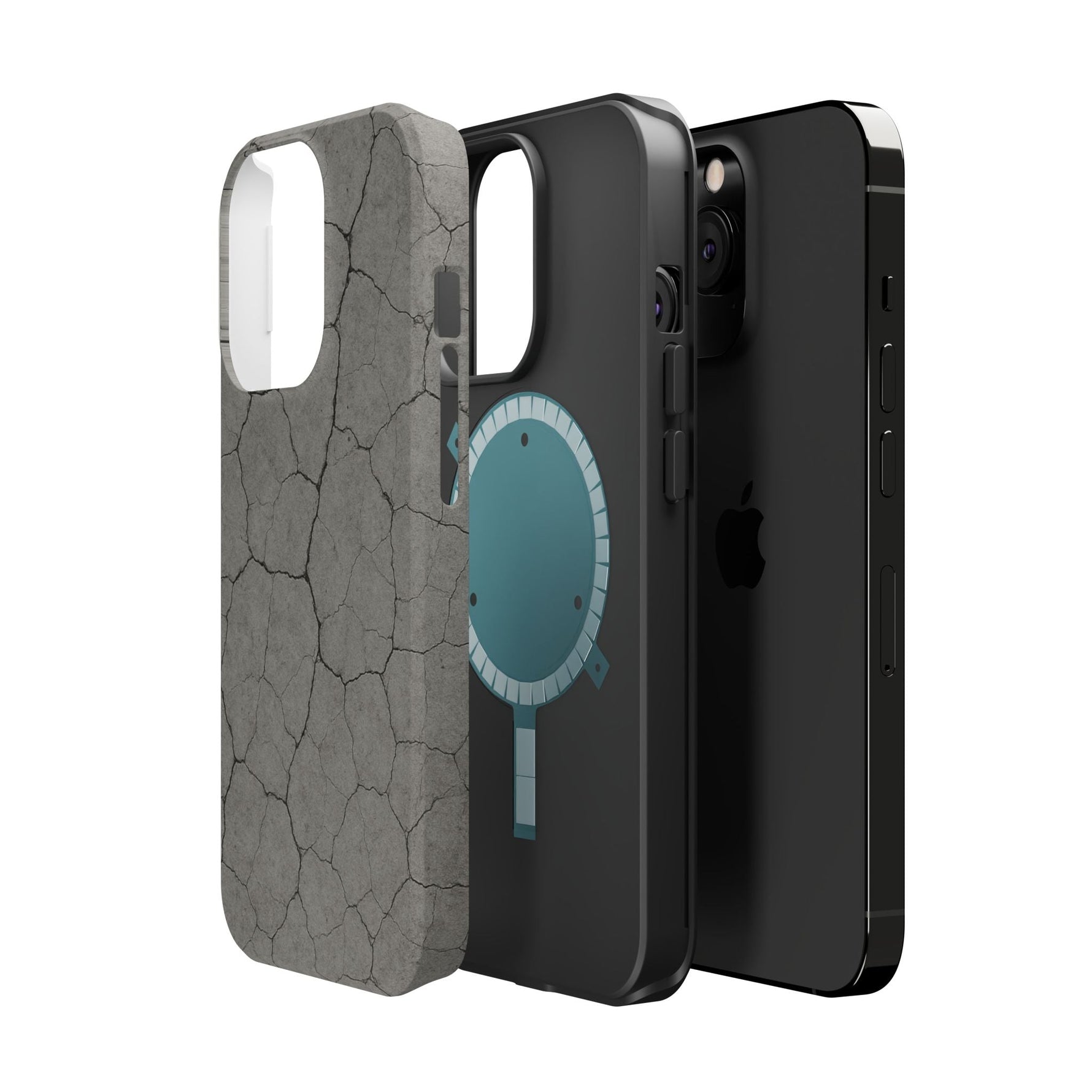 Cracked Concrete Texture iPhone Case with MagSafe compatibility  Shamo's