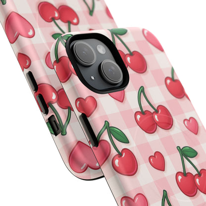 Y2K Cherries & Hearts iPhone Case | MagSafe