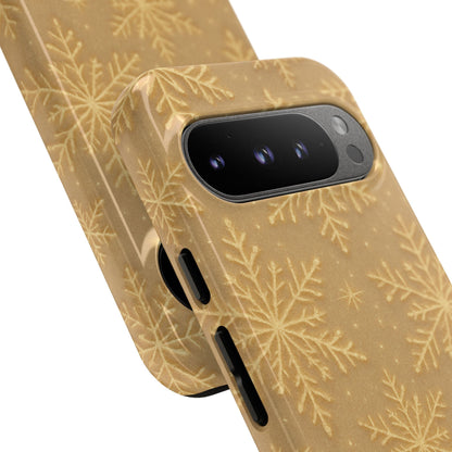 Golden Snowflake Holiday iPhone Case