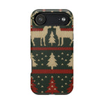 Holiday Reindeer Knit iPhone Case | compatible with MagSafe  Shamo's iPhone 17 Air / Matte