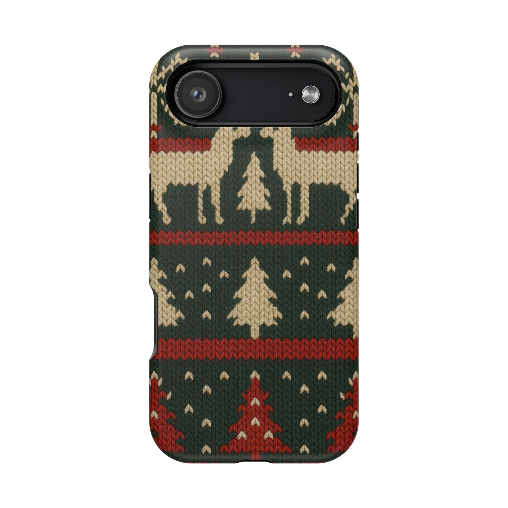 Holiday Reindeer Knit iPhone Case | compatible with MagSafe  Shamo's iPhone 17 Air / Matte