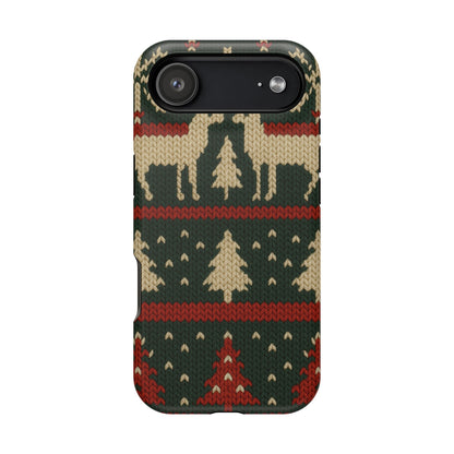 Holiday Reindeer Knit iPhone Case | compatible with MagSafe