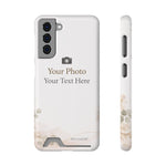 Funda para teléfono personalizable con tarjetero | Añade tu propia foto y texto