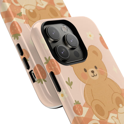 Blossom Bear Picnic iPhone Case with MagSafe