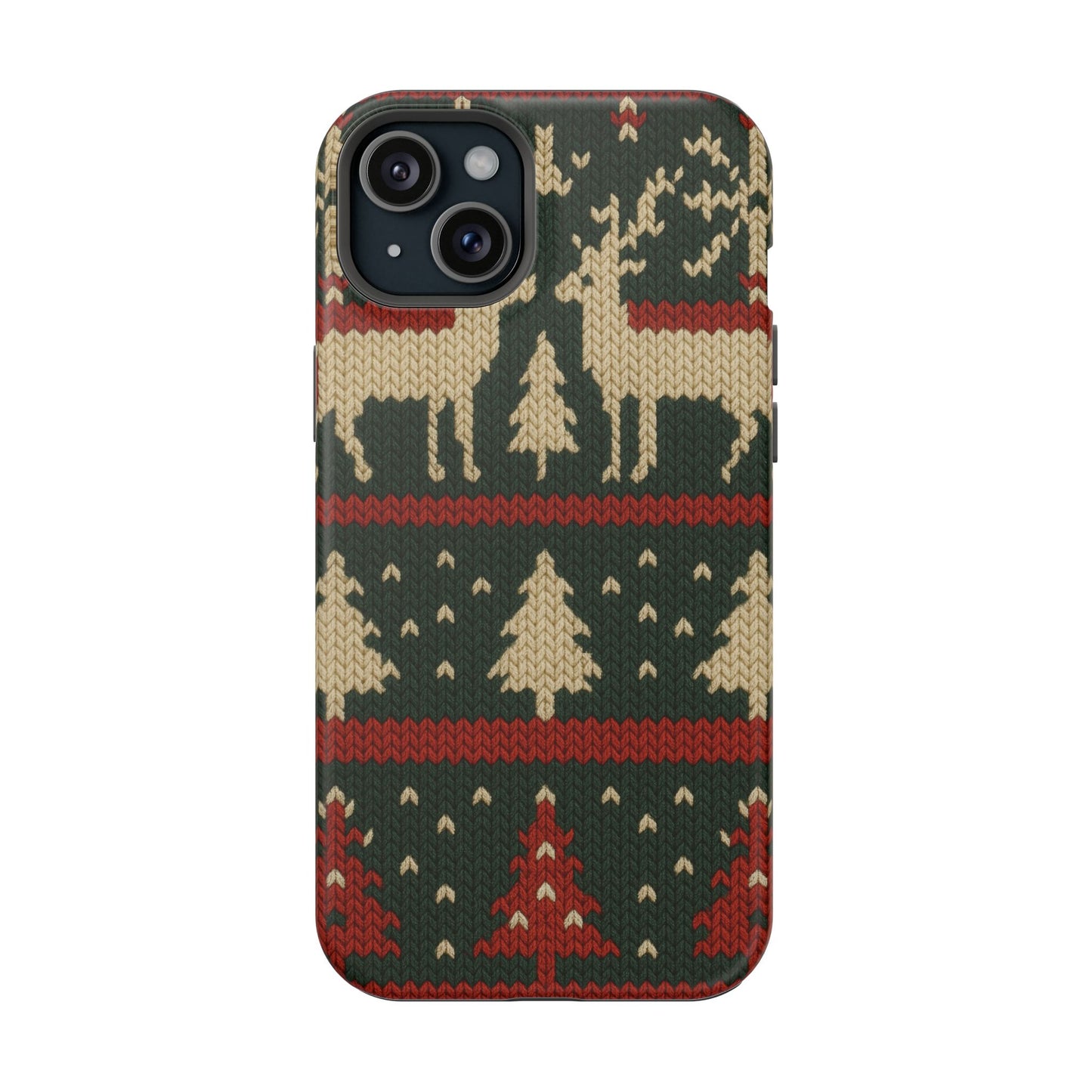 Holiday Reindeer Knit iPhone Case | compatible with MagSafe