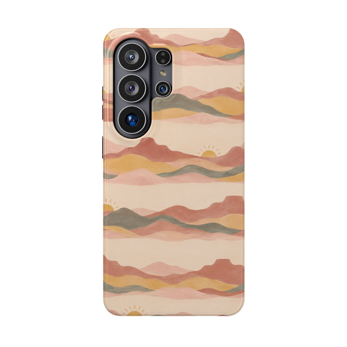 Sunset Trails – Desert Landscape MagSafe Phone Case, glossy Samsung Galaxy S26 Ultra, rear view