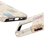 Cute Pastel Bear Impact Phone Case | Heart & Star Kawaii Pattern  Shamo's