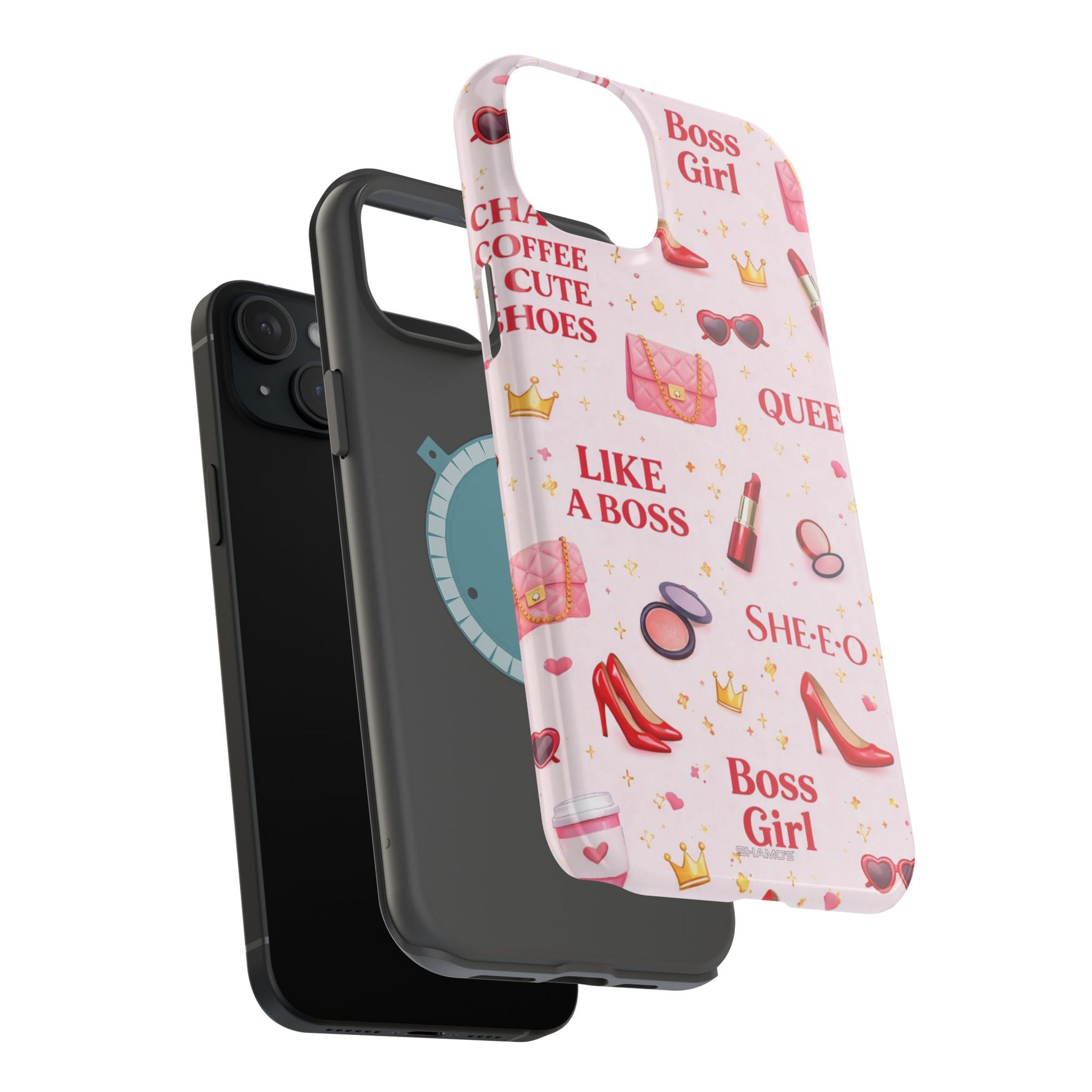 Boss Girl Cosmetic Pattern iPhone Case | MagSafe - iPhone 17 / Glossy - Shamo's