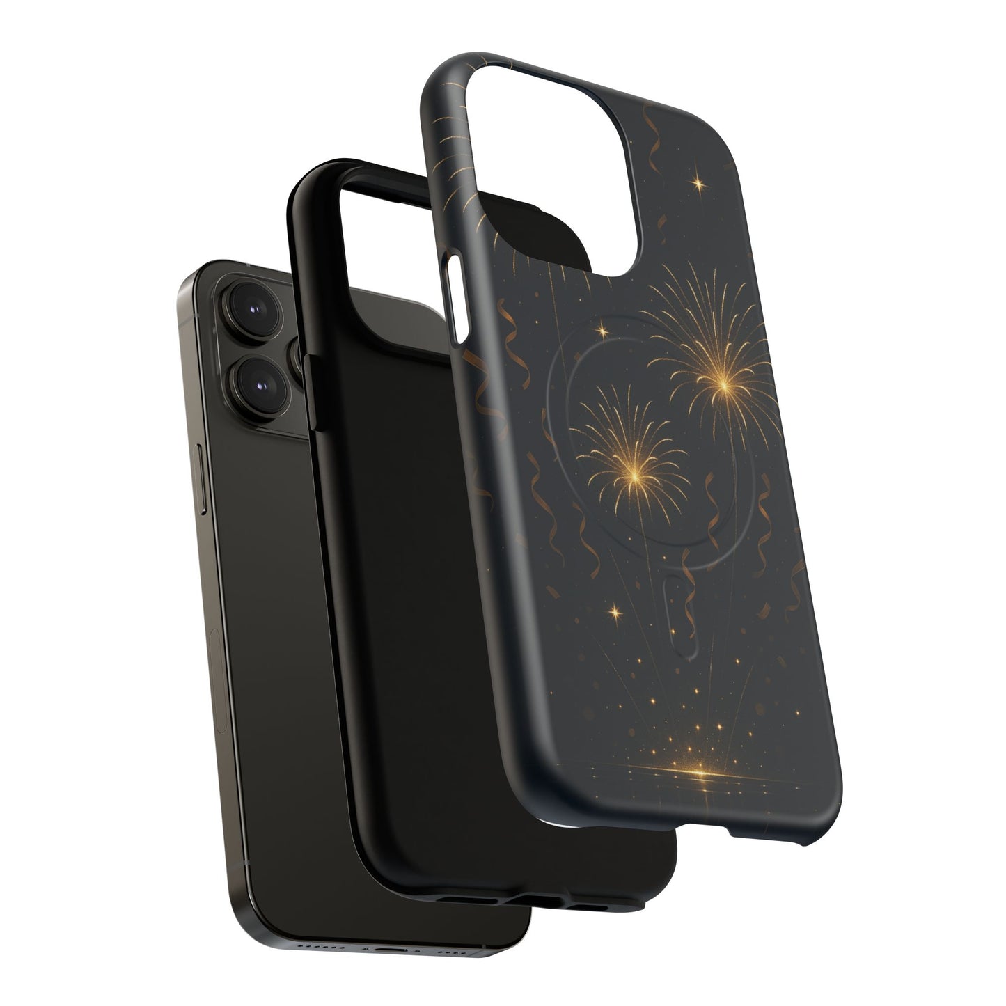 Gold Fireworks Celebration iPhone Case with MagSafe