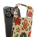 Holiday Pattern Slim iPhone Case — Gingerbread, Santa Hat & Gifts Holiday Design  Shamo's