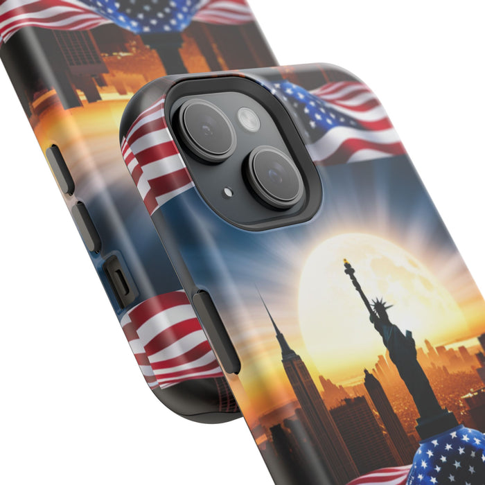 MagSafe American Flag Tough Phone Case: Show Your Patriotism in Style