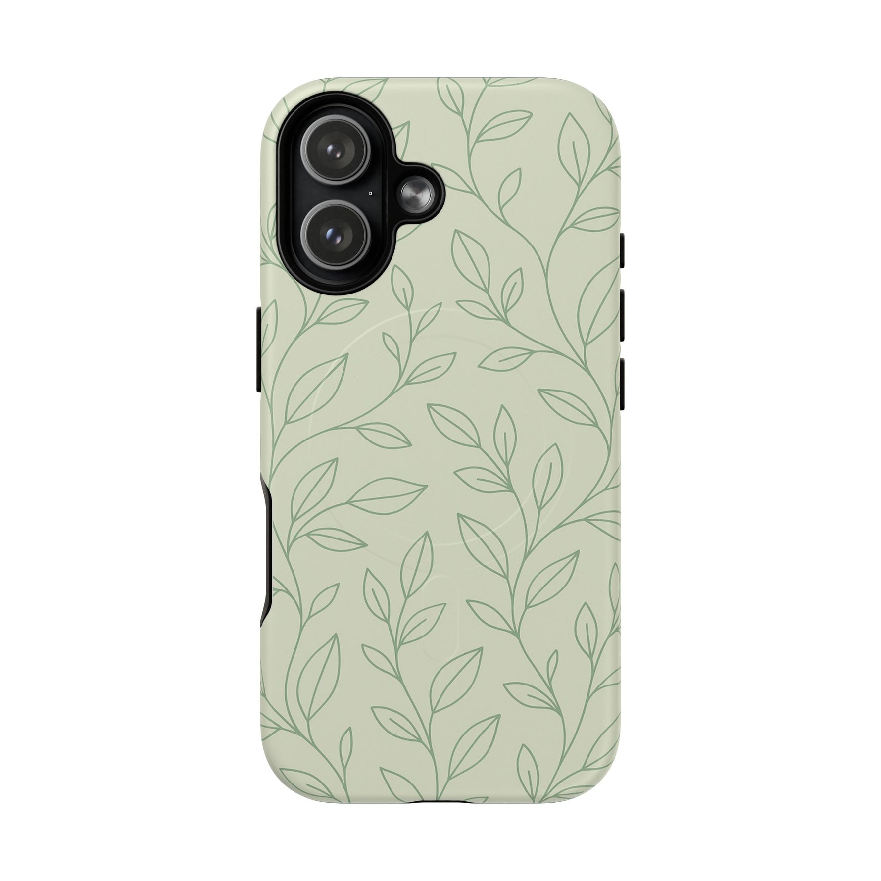 Sage Botanical Leaves Floral iPhone Case | MagSafe - Shamo's
