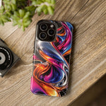 Liquid Aurora MagSafe Phone Case – Colorful Chrome-Effect Swirls | Glossy